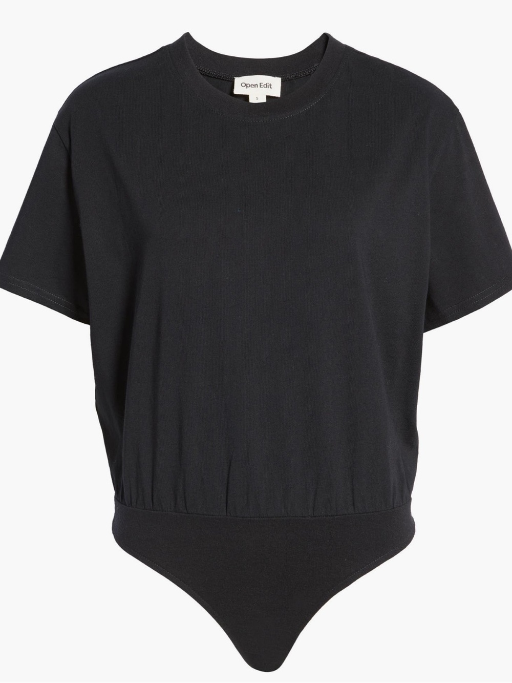 Black Short-Sleeve Bodysuit